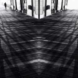 View of footpath in city