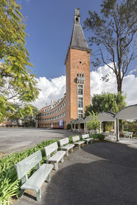 View of historic building against sky