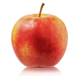 Close-up of apple against white background