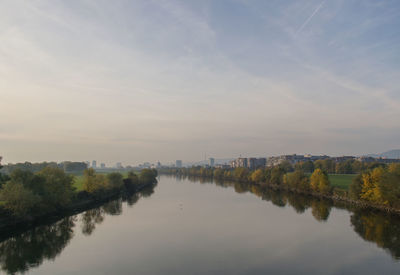 Scenic view of river against sky