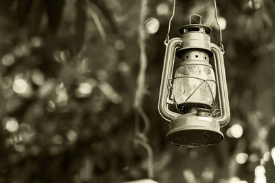 Low angle view of illuminated light bulb