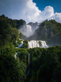 Scenic view of cascata delle marmore waterfall