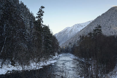 Snow covered mountain against sky