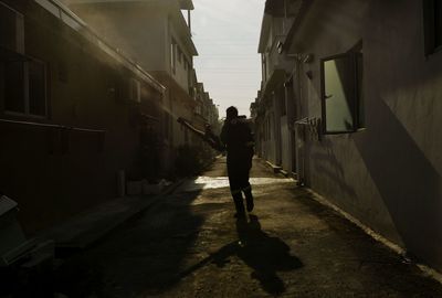 People walking on street