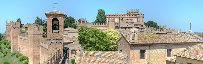 Panoramic view of old building against sky