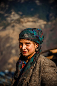 Portrait of a young woman smiling