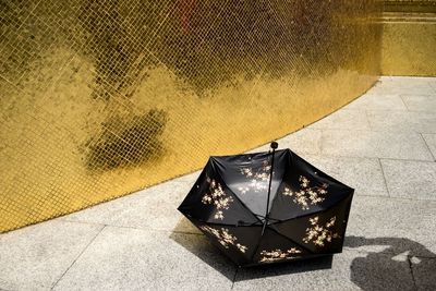 Close-up high angle view of wall