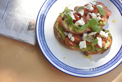 Close-up of food on table