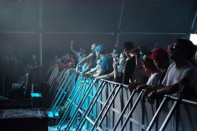 Group of people at music concert