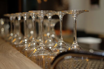 Close-up of wine glass on table