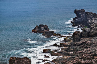 Rock formation on sea shore