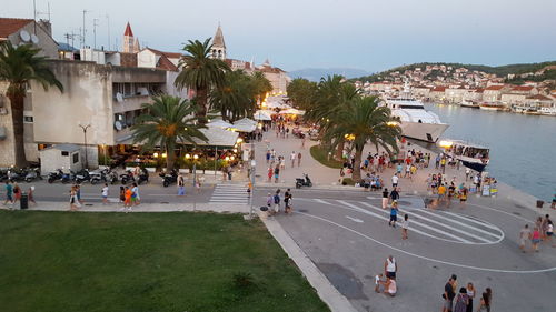 People walking in city