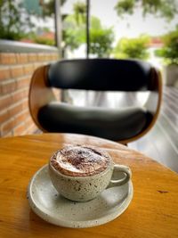 Close-up of coffee on table