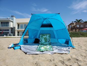 Beach tent set up on imperial beach