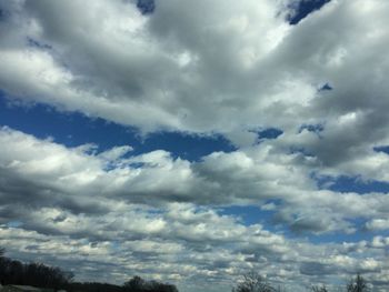 Low angle view of cloudy sky