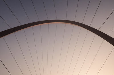 Low angle view of bridge against clear sky