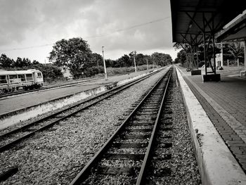 Railway tracks against the sky