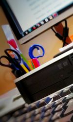 Close-up of computer keyboard