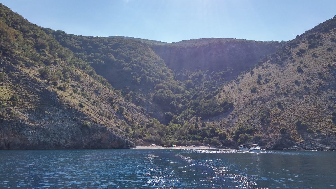 SCENIC VIEW OF LAKE AGAINST MOUNTAINS