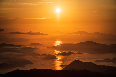 Scenic view of sunset