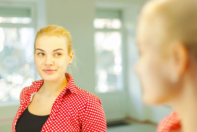 Portrait of young woman