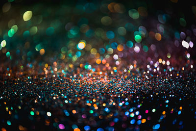 Defocused image of illuminated lights