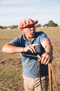 Portrait of adult agricultural worker