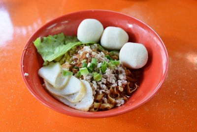 Close-up of served food