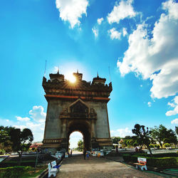 View of historical building against cloudy sky