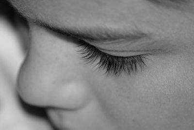 Close-up of boy looking away