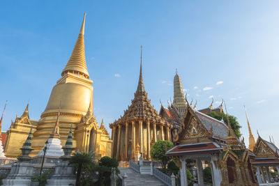 Panoramic view of temple building against sky