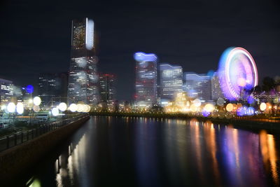 City skyline at night