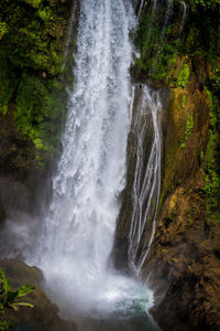 Scenic view of waterfall