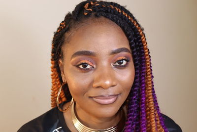 Portrait of smiling young woman