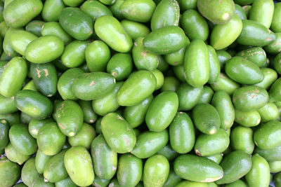 Full frame shot of green beans at market stall
