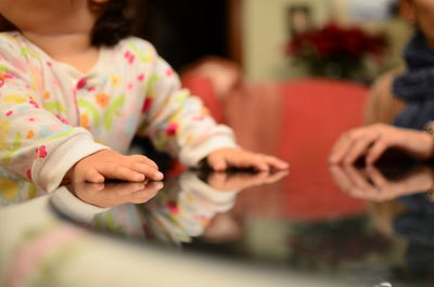 Close-up of hands