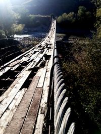 View of bridge over footbridge