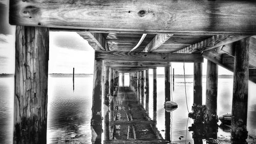 Columns on pier