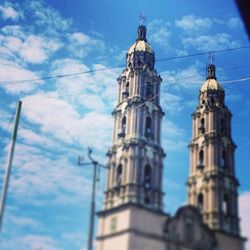 Low angle view of church against sky
