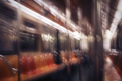 Blurred motion of illuminated lights