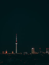 Fernsehturm against sky during dusk