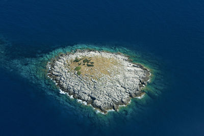 Aerial view of the islet near mljet island, croatia