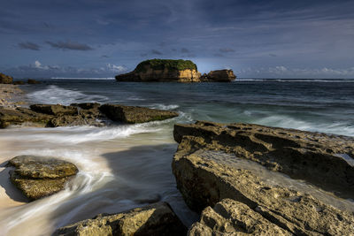 Scenic view of sea against sky