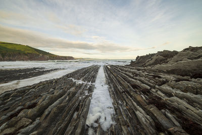 Panoramic view of sea against sky