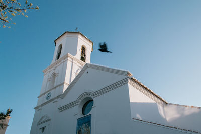 Low angle view of building against clear sky