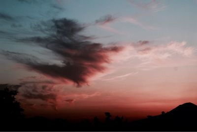 Scenic view of dramatic sky during sunset