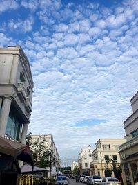 Low angle view of buildings against sky