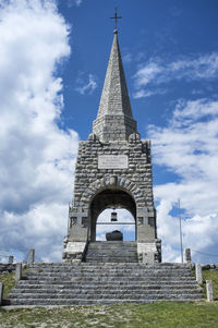 Low angle view of historical building against sky