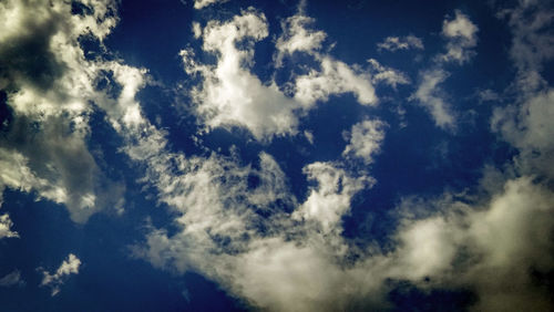 Low angle view of cloudy sky