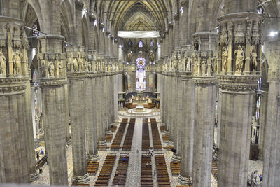 Panoramic view of the milan chatedral